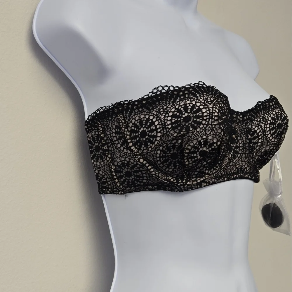 Free People Starla Underwire Multiway Bra Black 32C